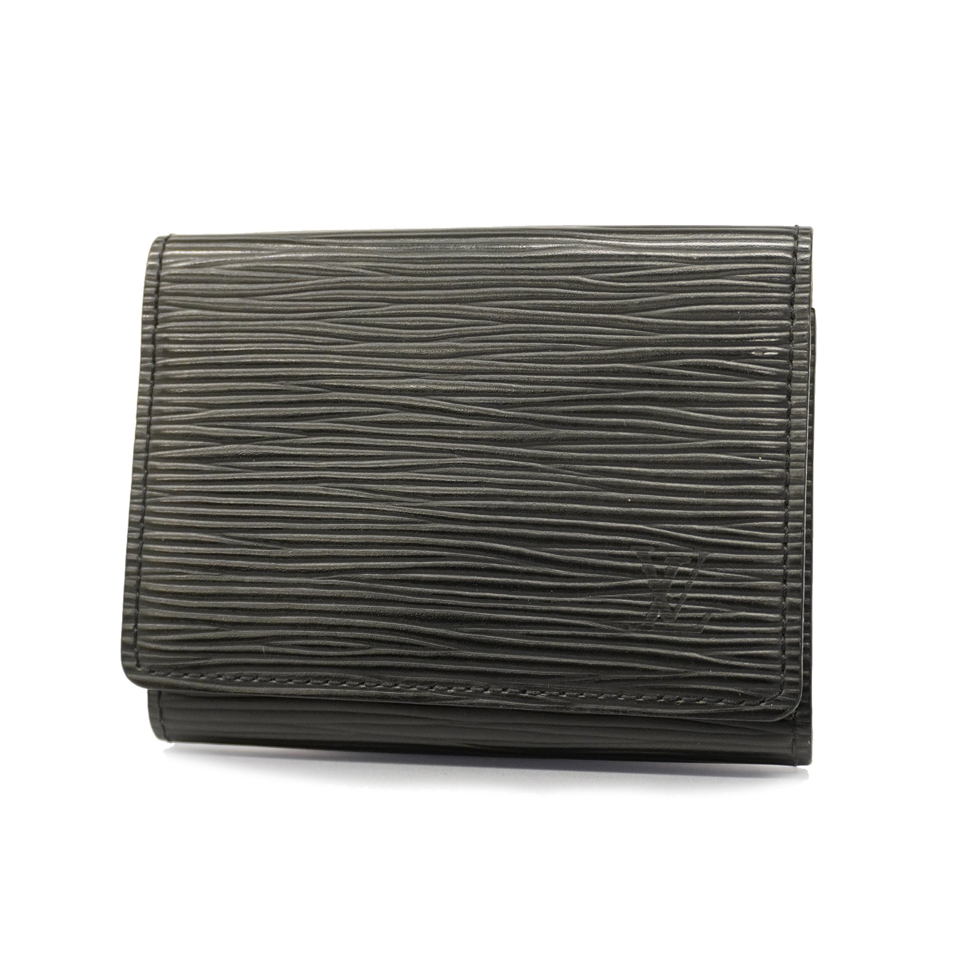 Louis Vuittonauth Epi Amberop Cult De Visit M56582 Business Card Case Noir